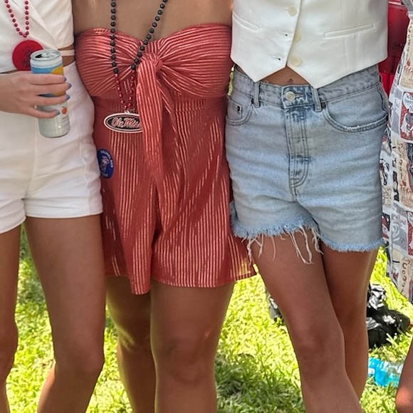 Sundress Ilanila Romper in Terracotta Gold- WORN ONCE - Picture 5 of 6